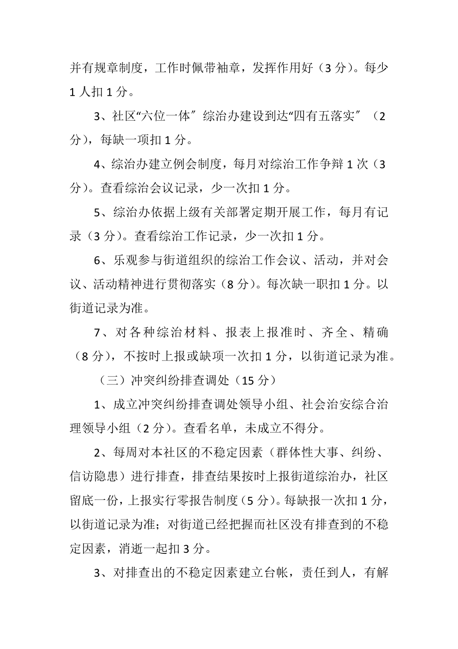 2023年区街道办社会治安治理考核制度.docx_第2页