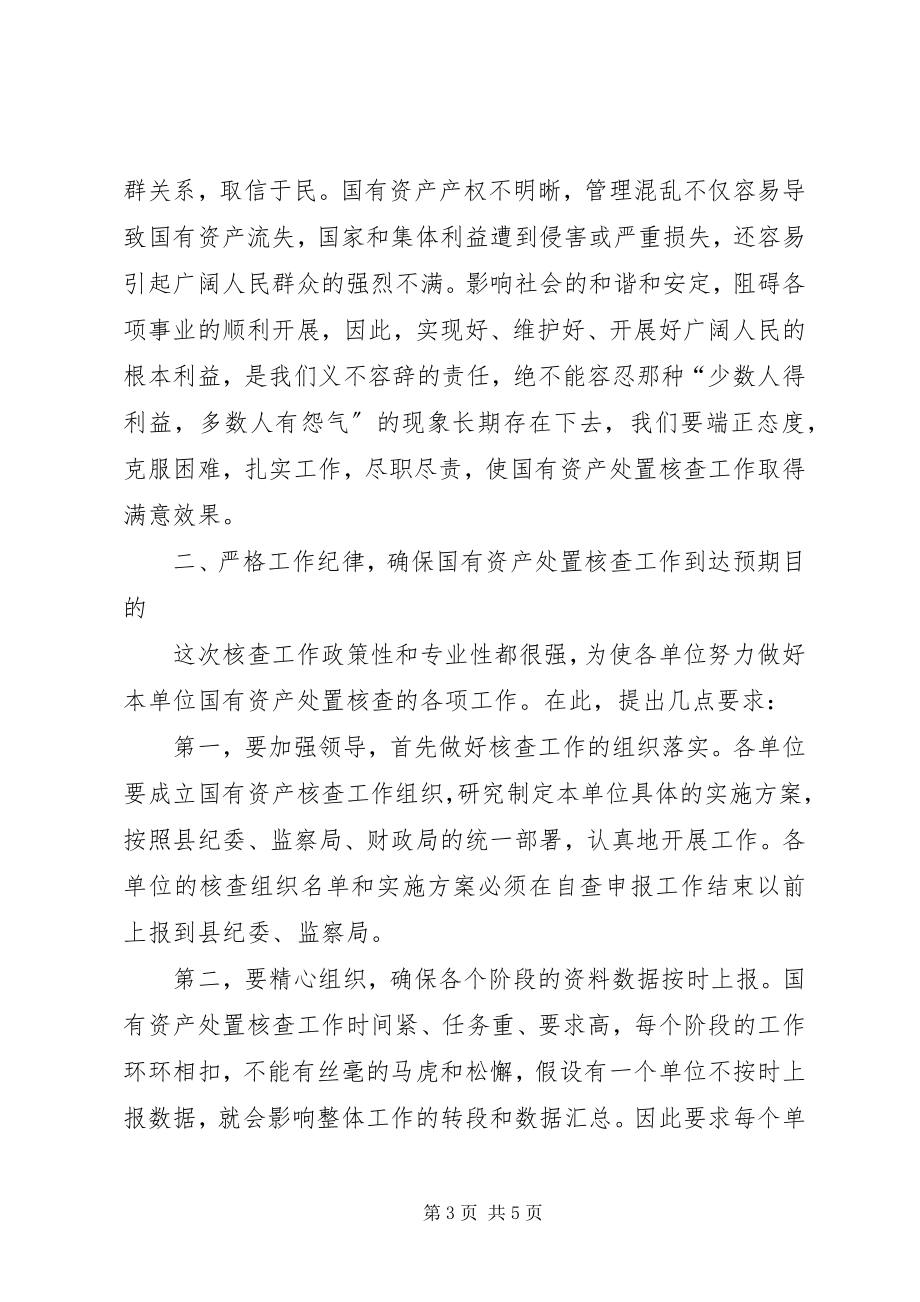 2023年县国有资产处置核查工作大会领导致辞.docx_第3页