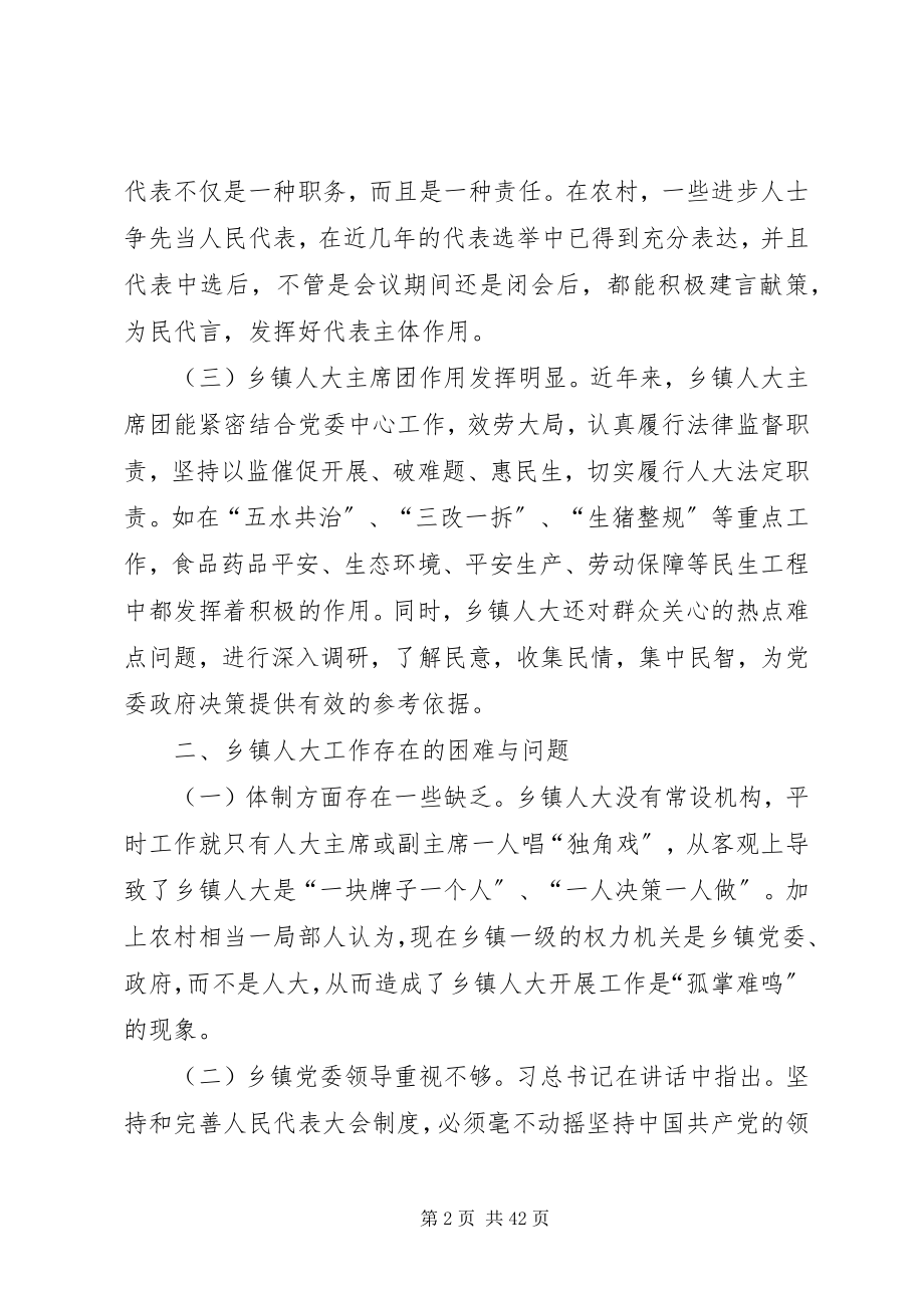 2023年做好新时代乡镇人大工作的思考5篇.docx_第2页