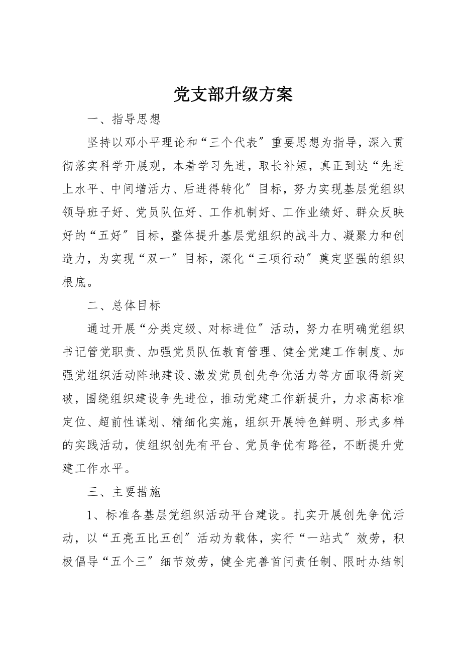 2023年党支部升级方案.docx_第1页