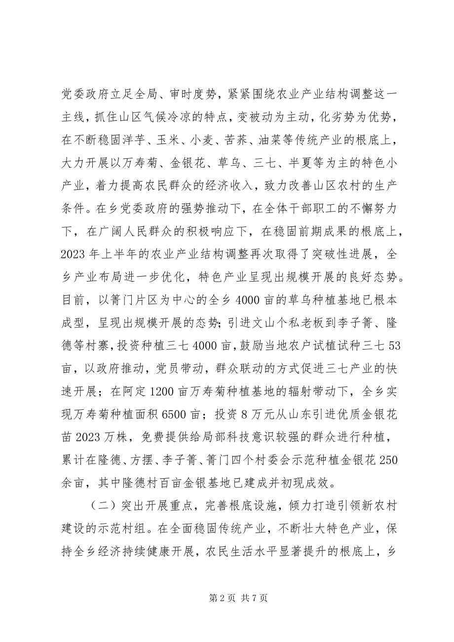 2023年上半年新农村建设工作总结总结.docx_第2页