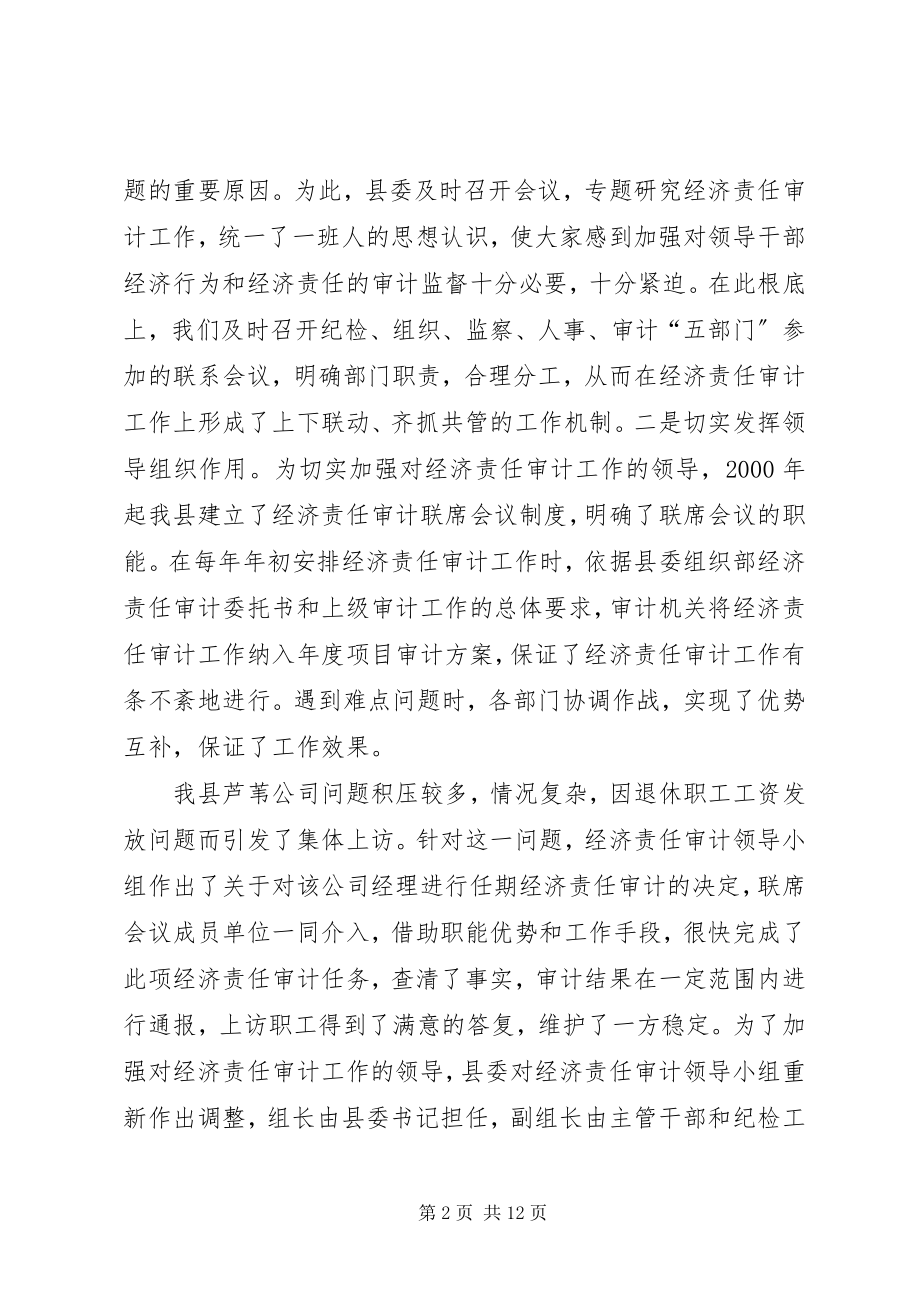 2023年某县经济责任审计工作总结经济责任审计.docx_第2页