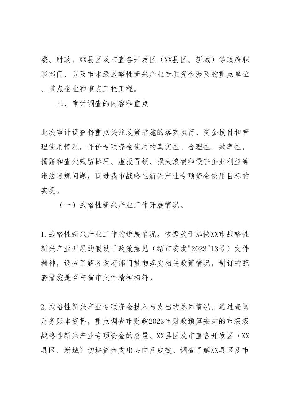 2023年战略性新兴产业审计调查实施方案.doc_第2页