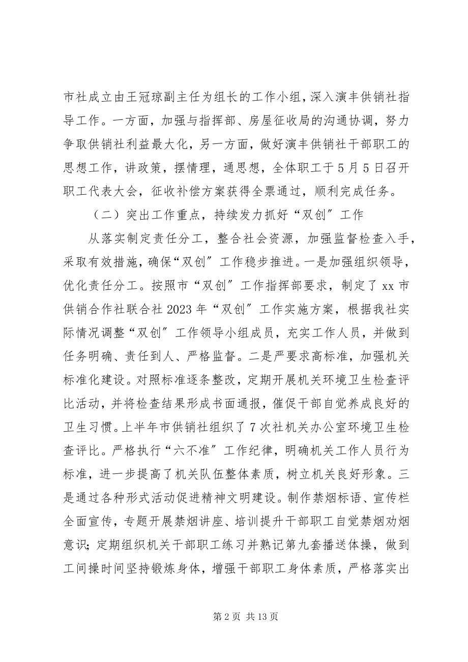 2023年供销社上半年工作总结及下一步工作计划.docx_第2页