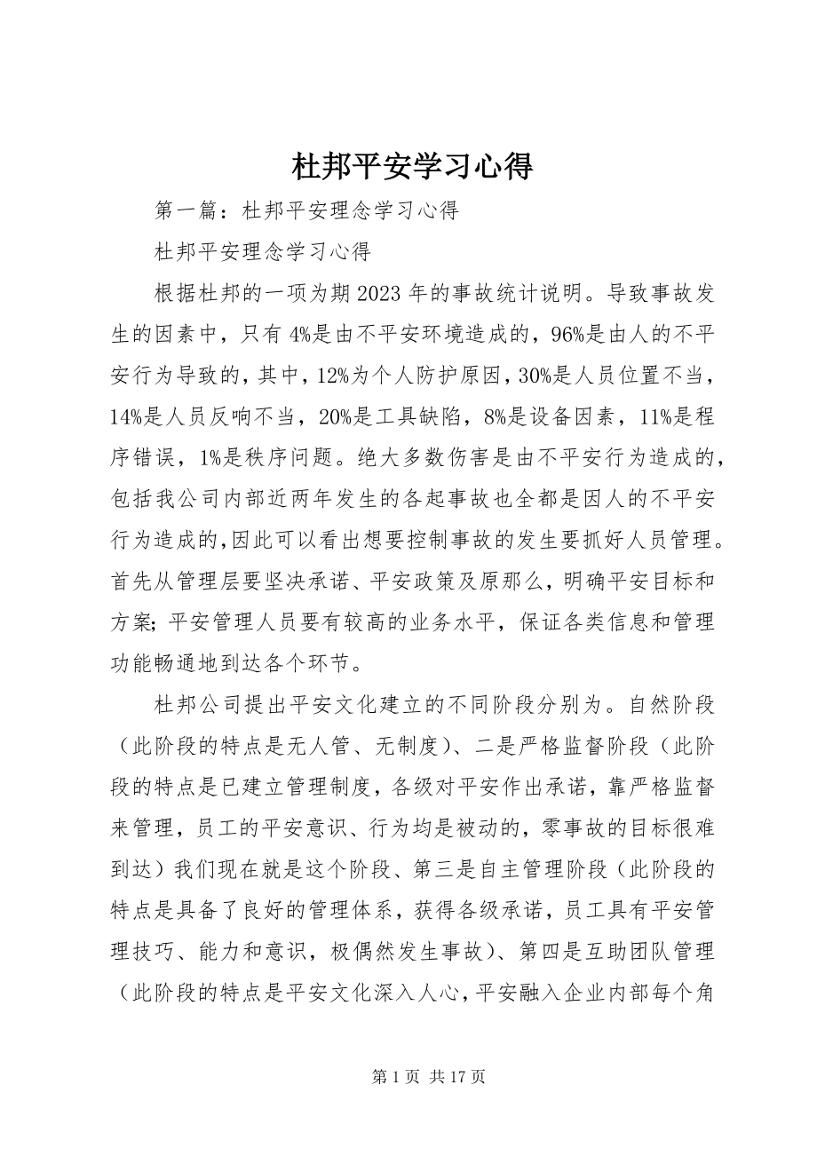 2023年杜邦安全学习心得.docx_第1页