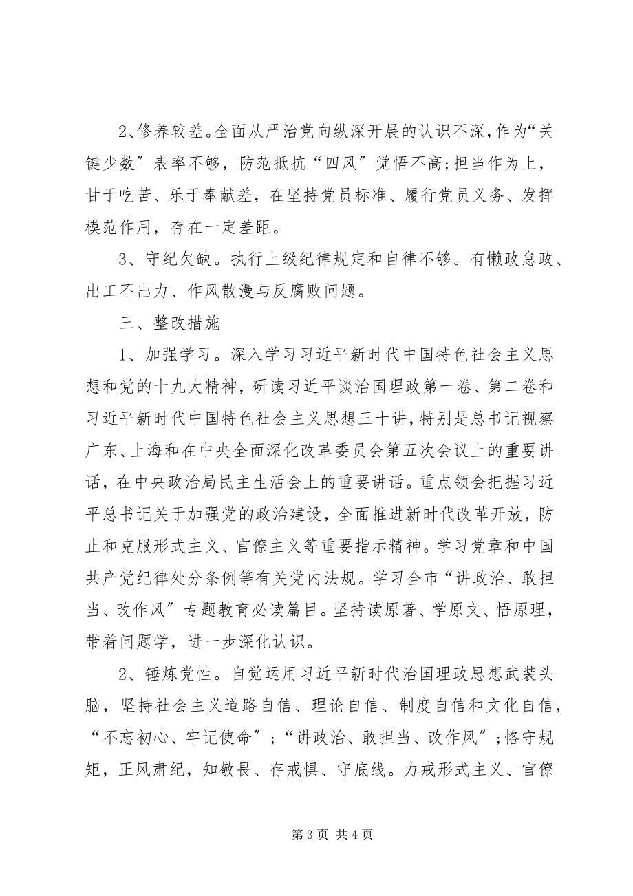 2023年民主生活会讲话提要.docx_第3页