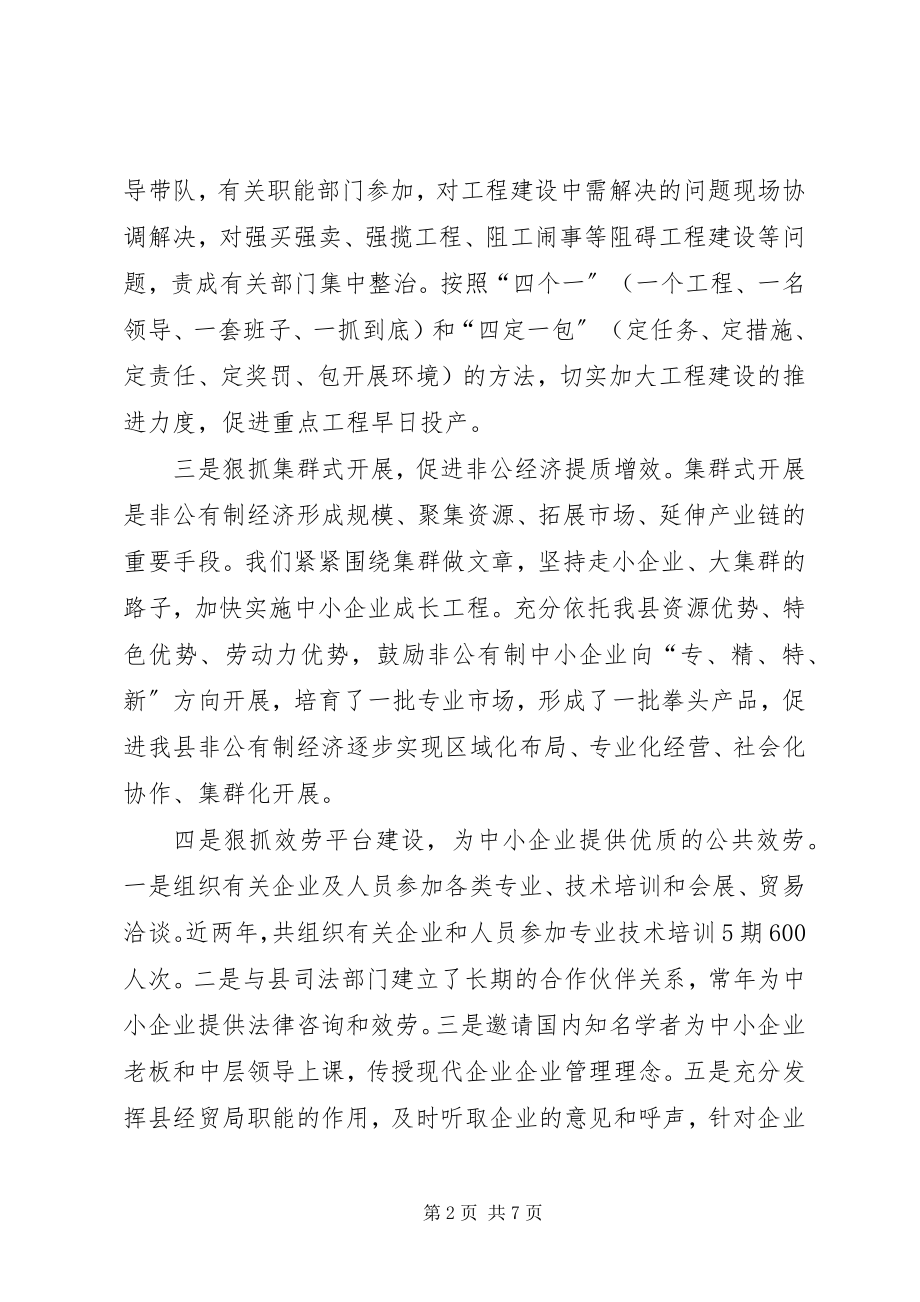 2023年县委非公有制经济年终工作总结.docx_第2页