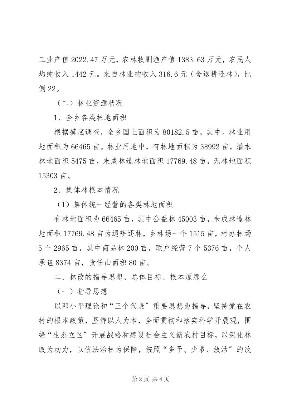 2023年乡镇集体林权制度改革工作实施方案.docx_第2页