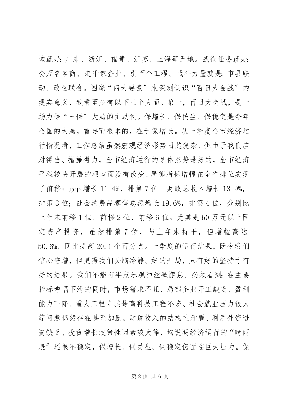 2023年全市“产业招商百日大会战”动员大会领导致辞.docx_第2页