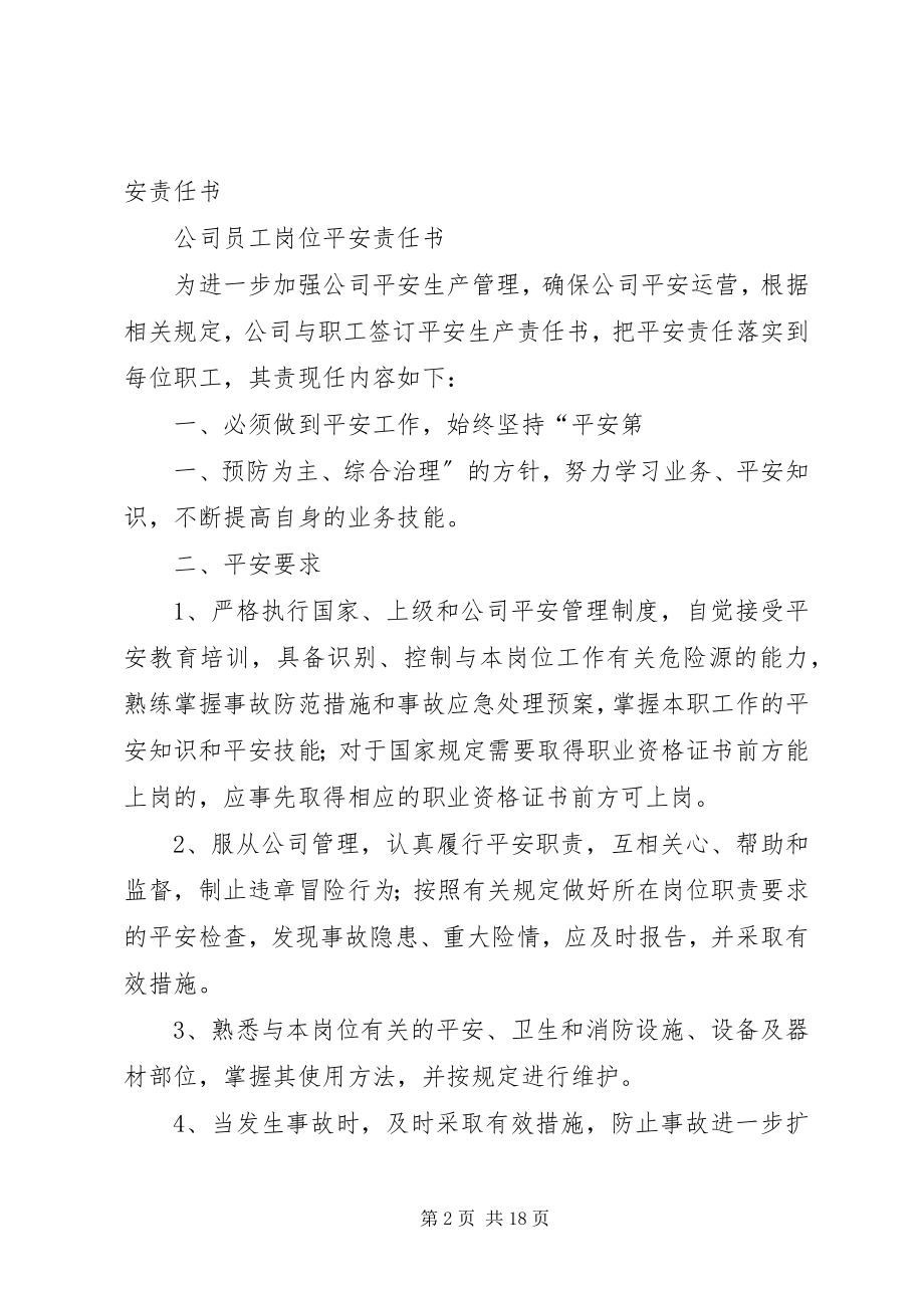 2023年岗位安全责任书.docx_第2页