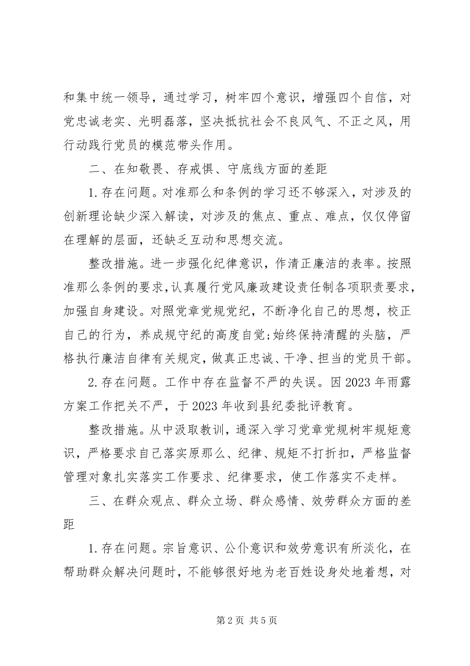 2023年XX镇党员领导干部检视问题清单及整改措施新编.docx_第2页