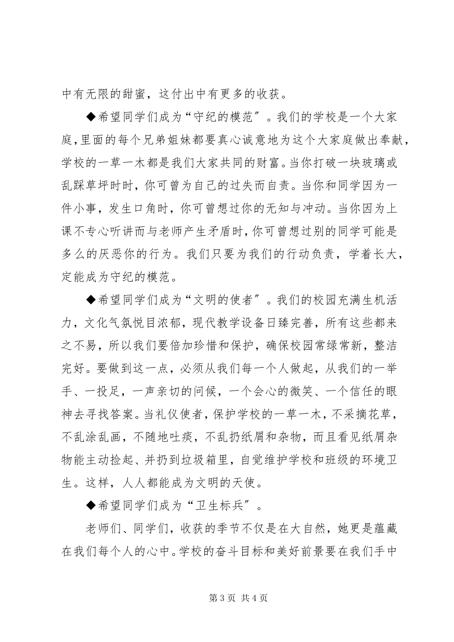 2023年小学升旗仪式活动记录.docx_第3页