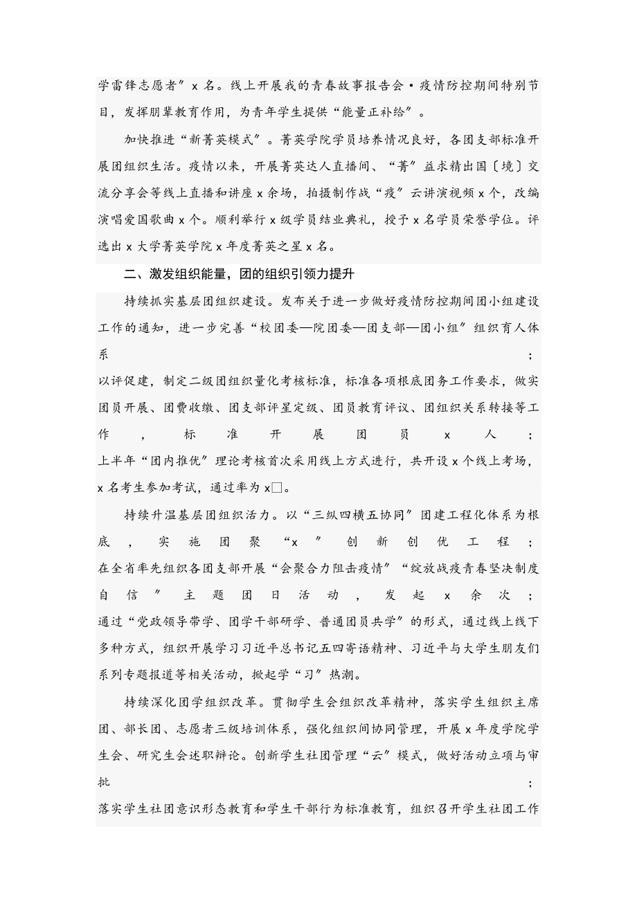 2023年共青团大学委员会上半年工作总结.docx_第2页