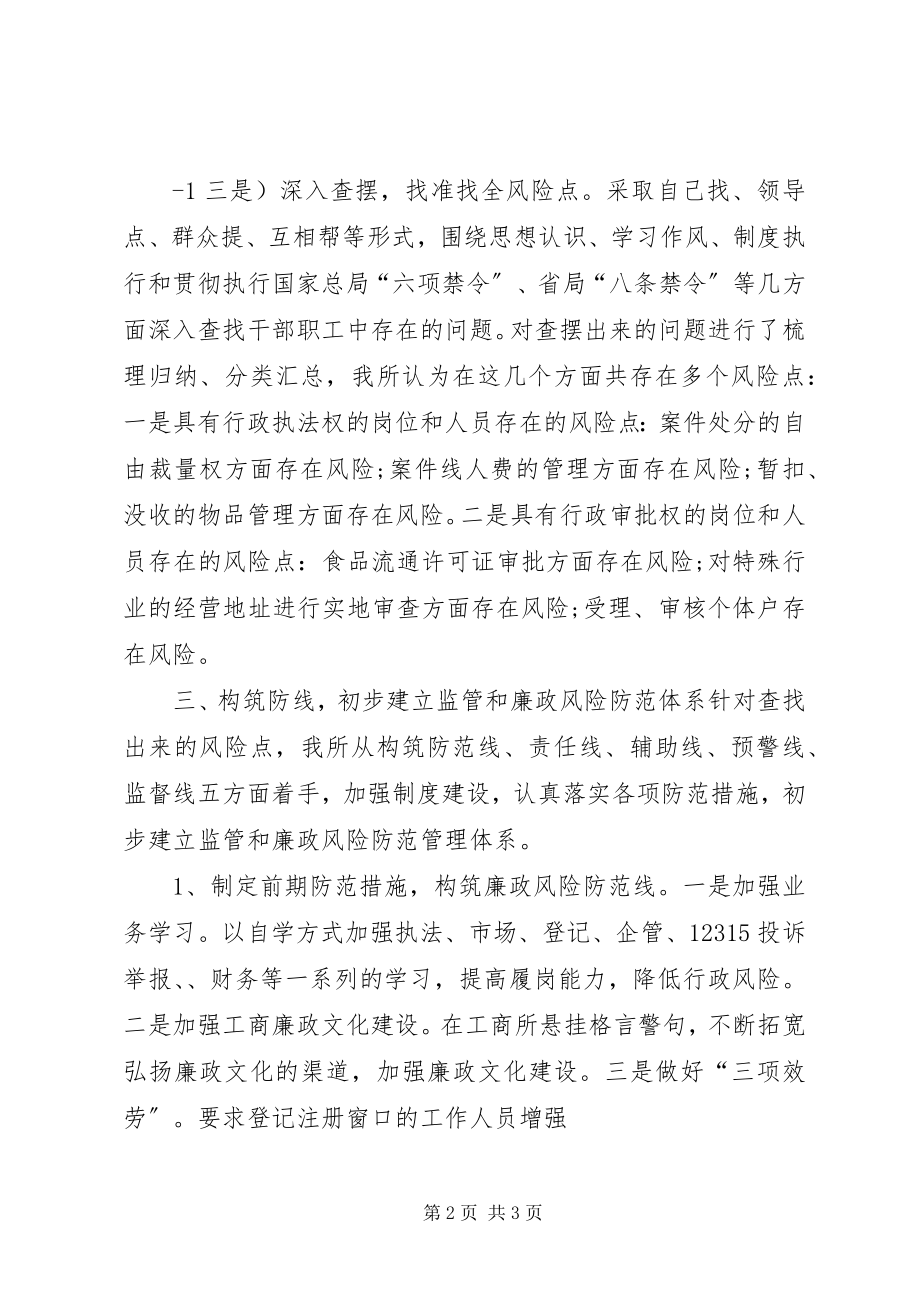 2023年宝华工商所监管和廉政风险工作总结新编.docx_第2页