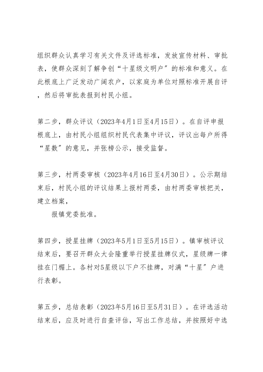 2023年十星级文明户评选活动的实施方案 2.doc_第3页