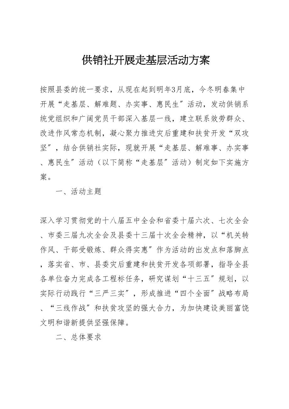 2023年供销社开展走基层活动方案.doc_第1页