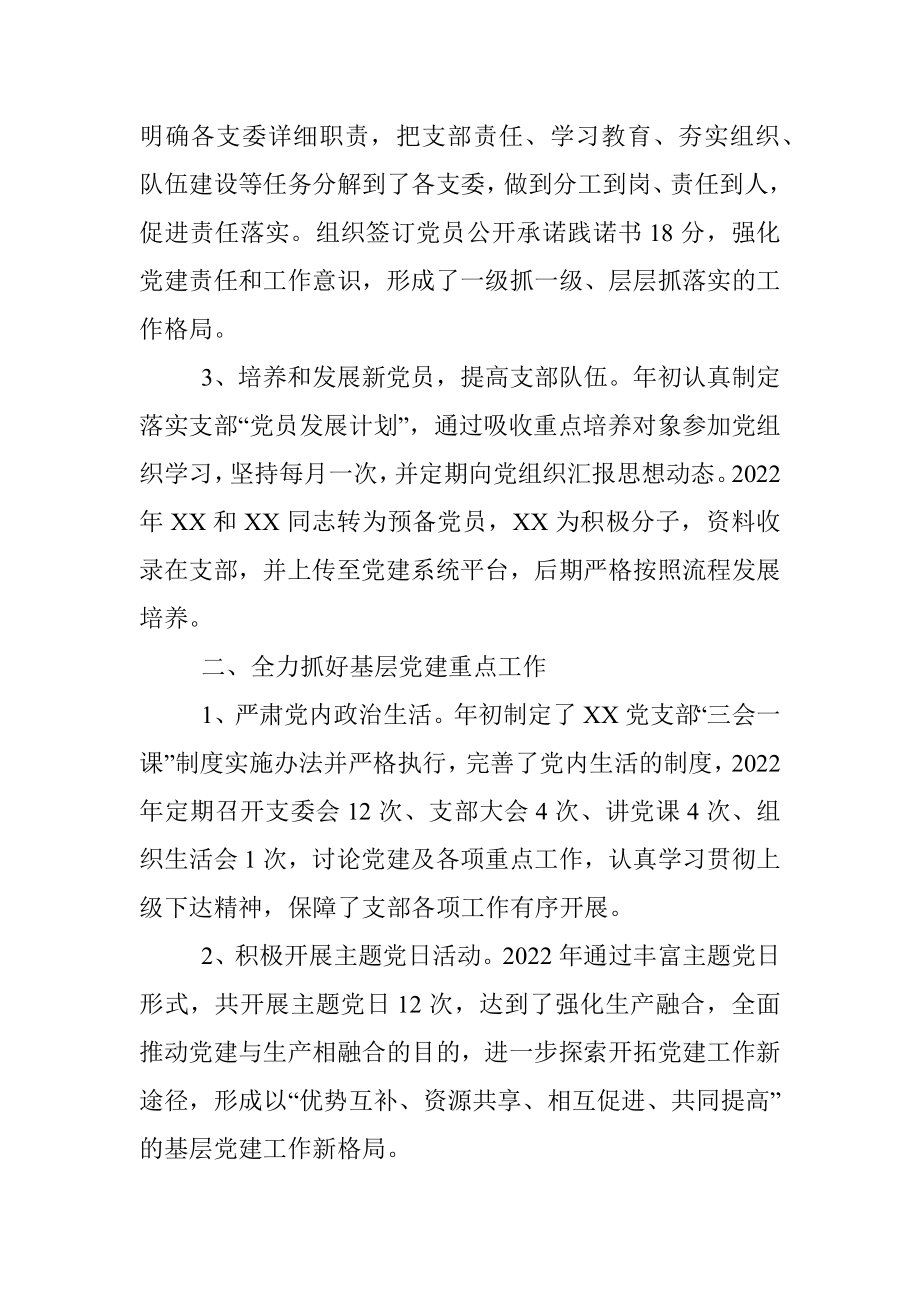 2022年XX党支部书记述职报告.docx_第2页