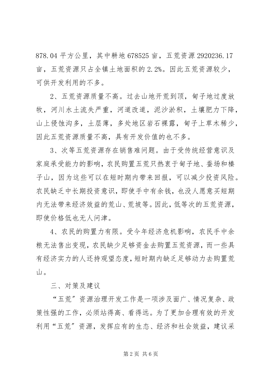 2023年乡镇五荒资源治理开发工作思考.docx_第2页