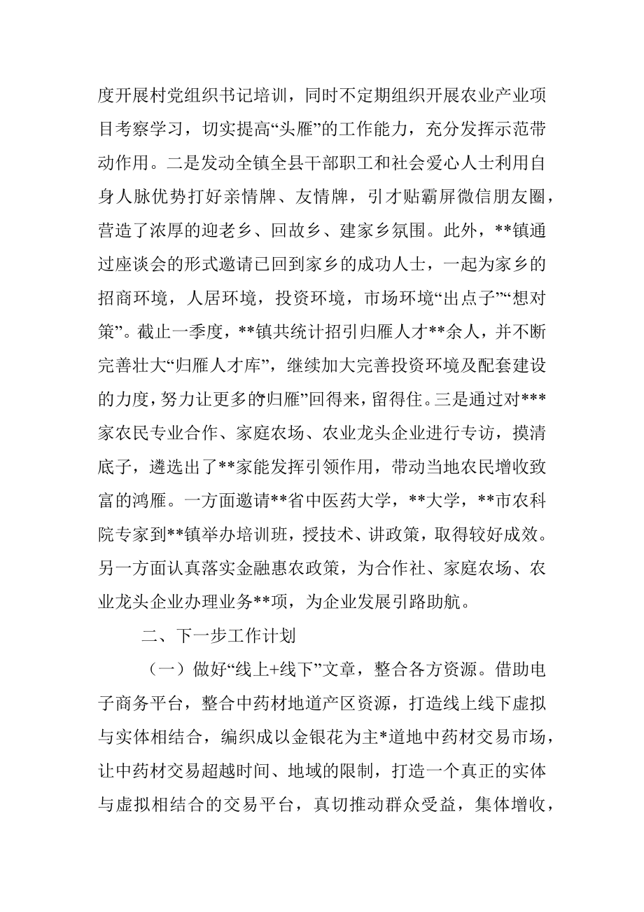 2023年第一季度四雁工程工作总结（镇乡）.docx_第3页