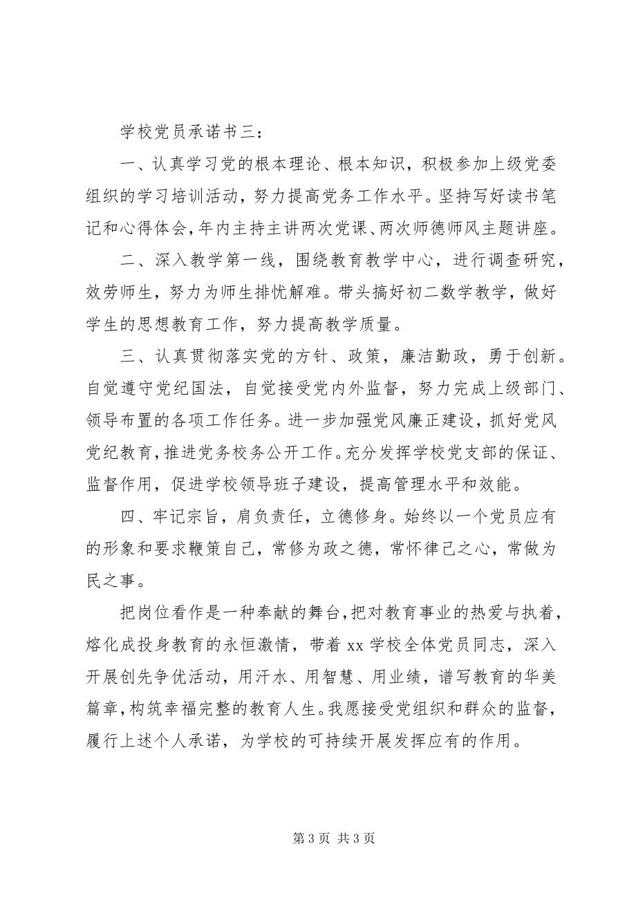 2023年学校党员承诺书3篇.docx_第3页