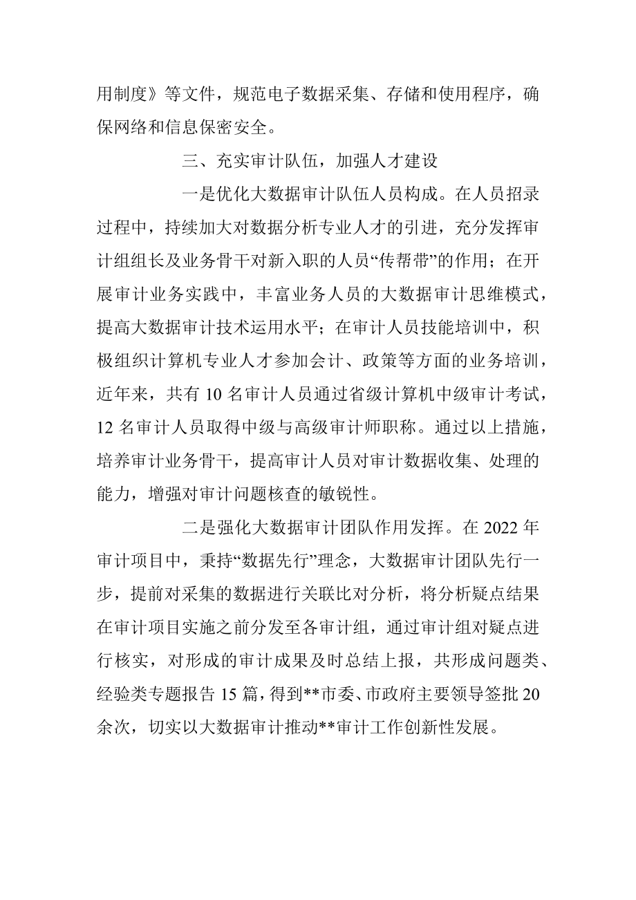 XX市审计局大数据工作创新交流材料.docx_第3页