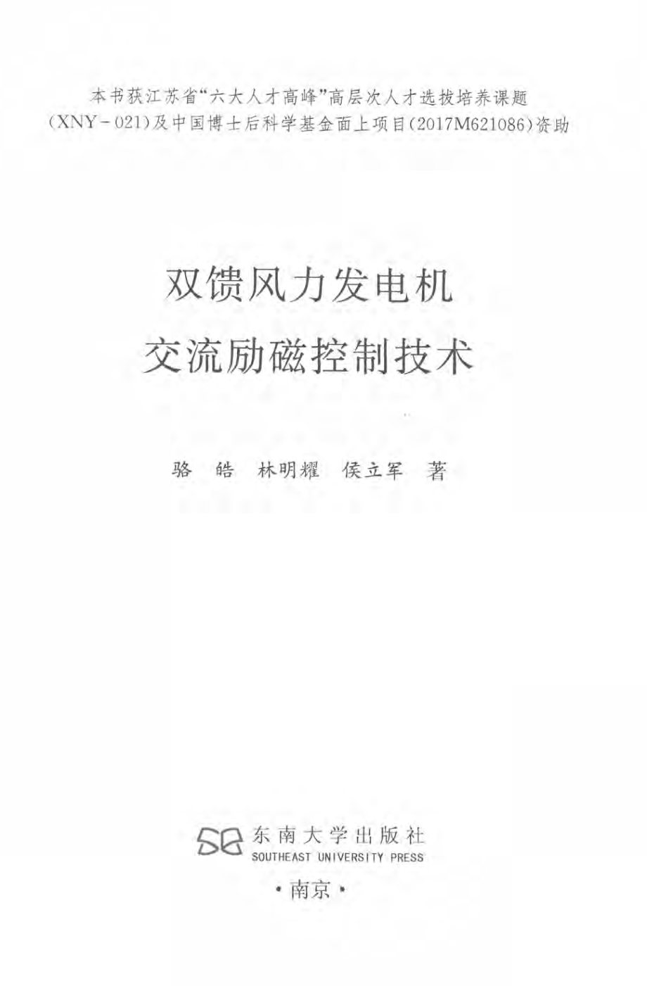 双馈风力发电机交流励磁控制技术 骆皓 等著 2018年版.pdf_第2页