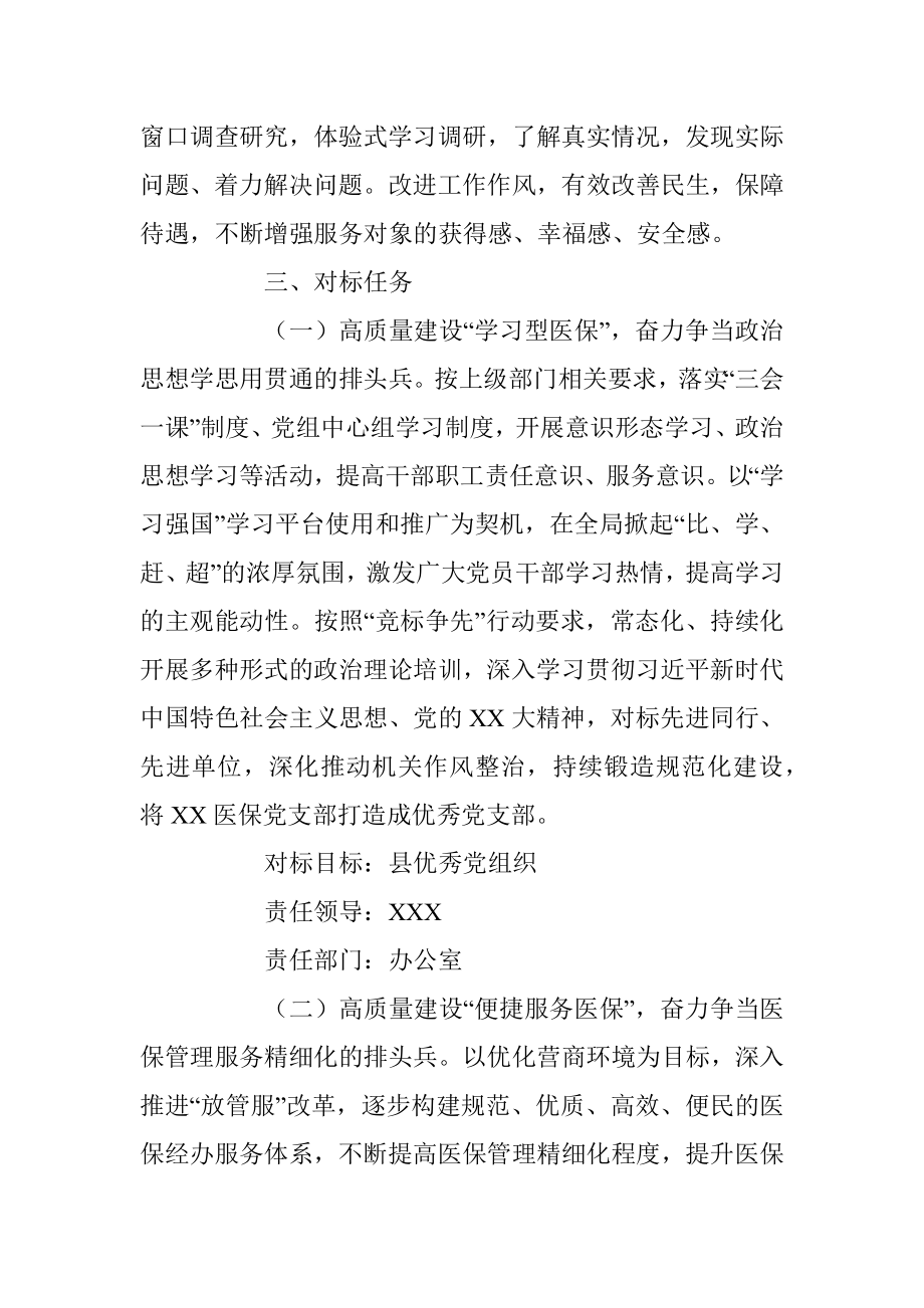 某县医疗保障局关于“竞标争先”行动计划和实施方案.docx_第3页