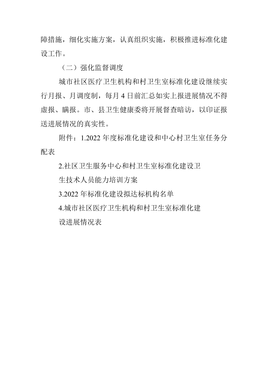 2022年xx县城市社区医疗卫生机构和村卫生室标准化建设实施方案.docx_第3页