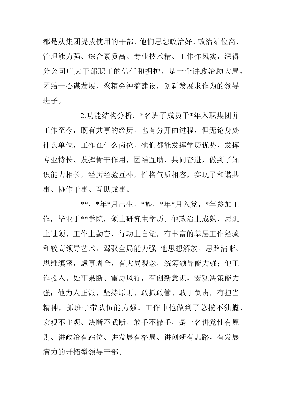 XX公司领导班子运行情况分析报告.docx_第2页