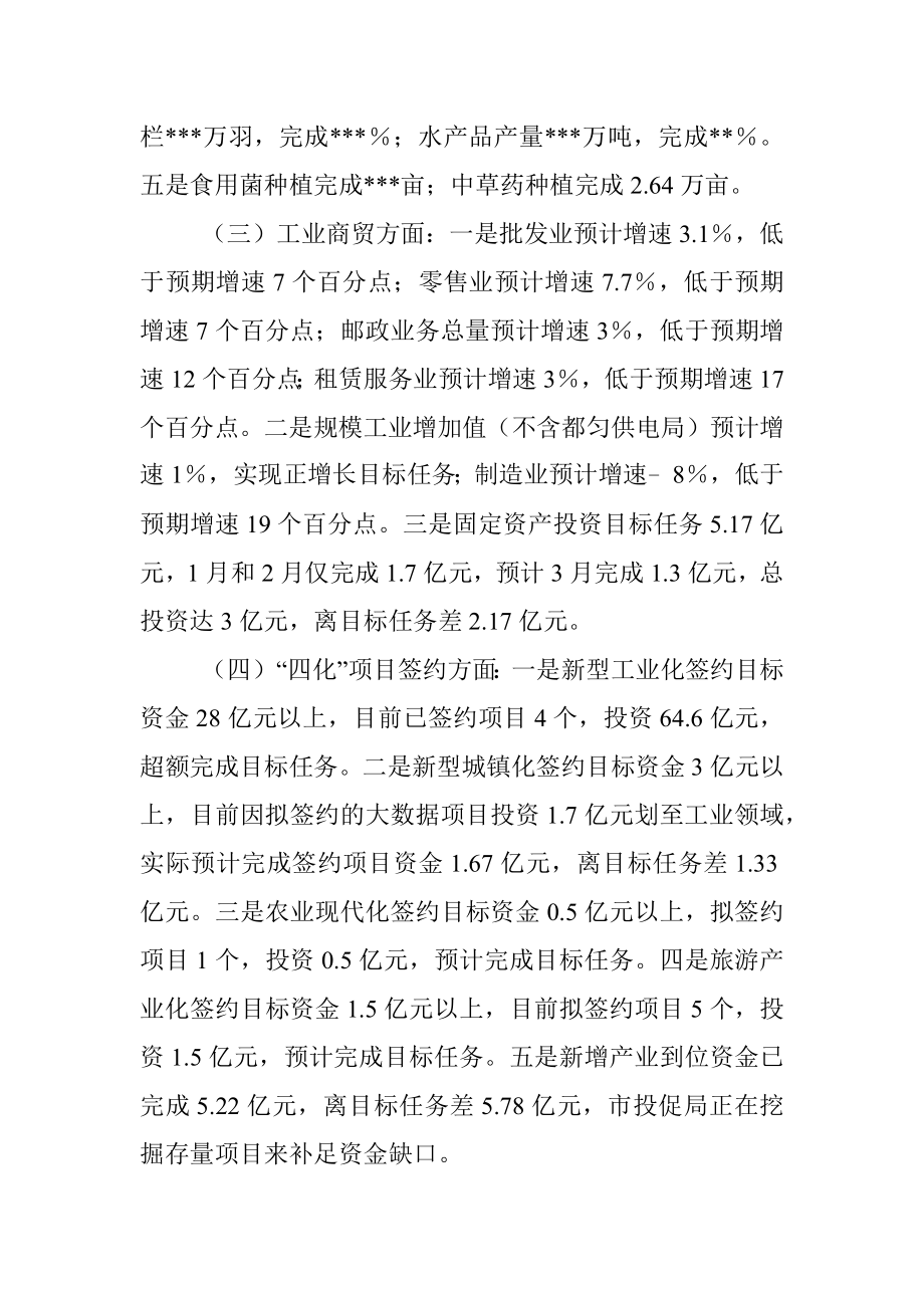 关于2023年第一季度经济发展开门稳督查情况的报告.docx_第2页