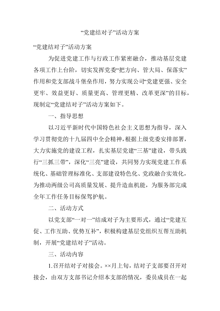 “党建结对子”活动方案.docx_第1页