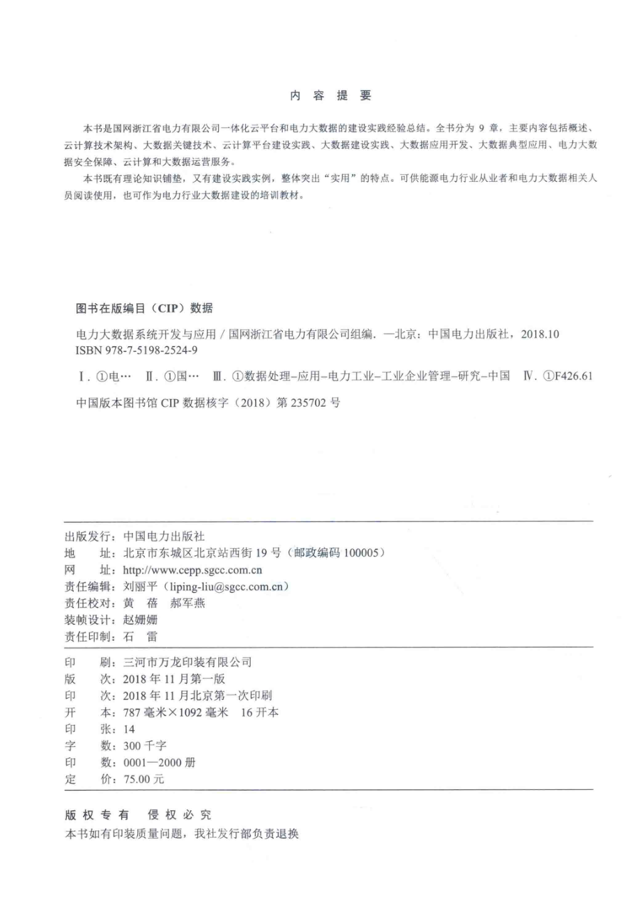 电力大数据系统开发与应用_国网浙江省电力有限公司组编.pdf_第3页