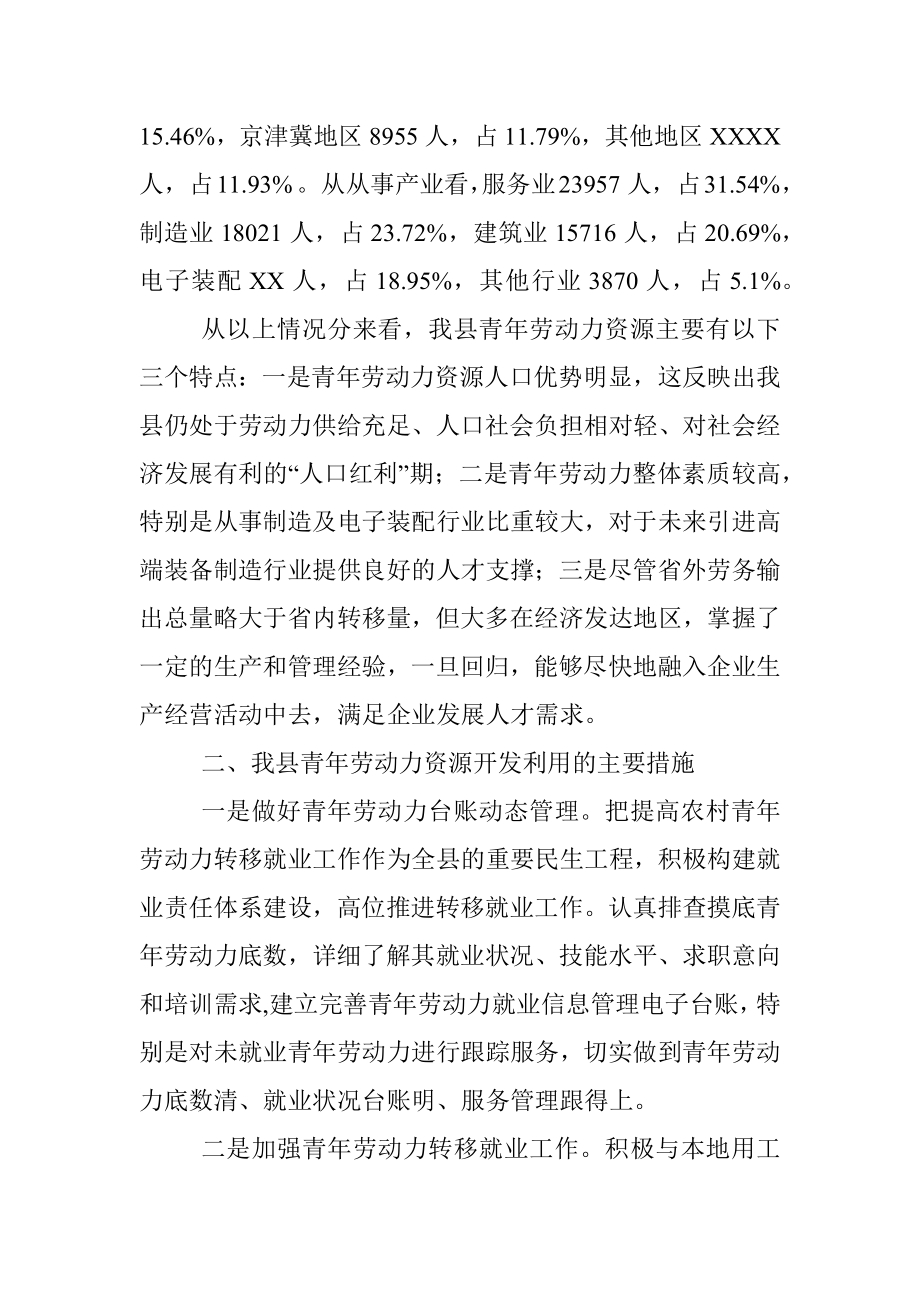 XX县青年劳动力资源调查分析报告.docx_第2页