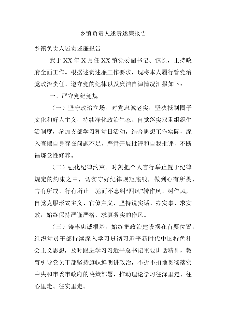 乡镇负责人述责述廉报告.docx_第1页