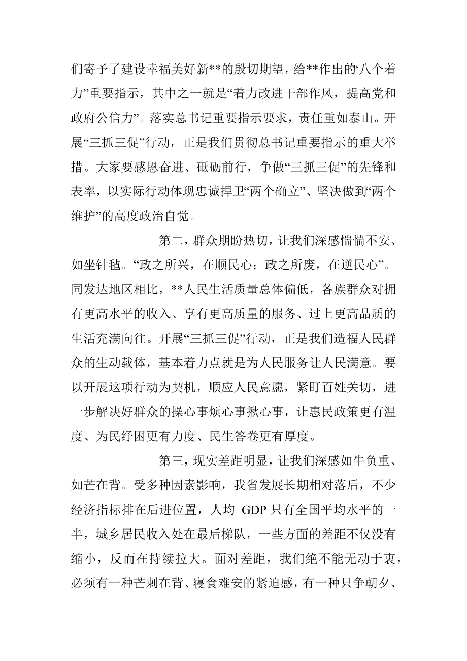 政府在“三抓三促”行动动员会上的讲话稿.docx_第2页