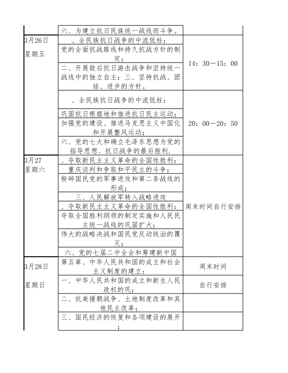 机关党史学习教育读书班安排表.xlsx_第2页