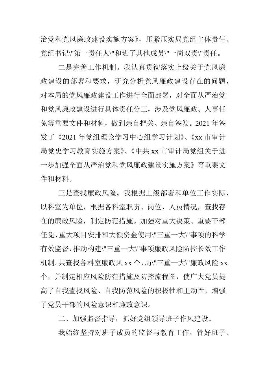 市审计局党组书记落实第一责任人责任情况报告.docx_第2页