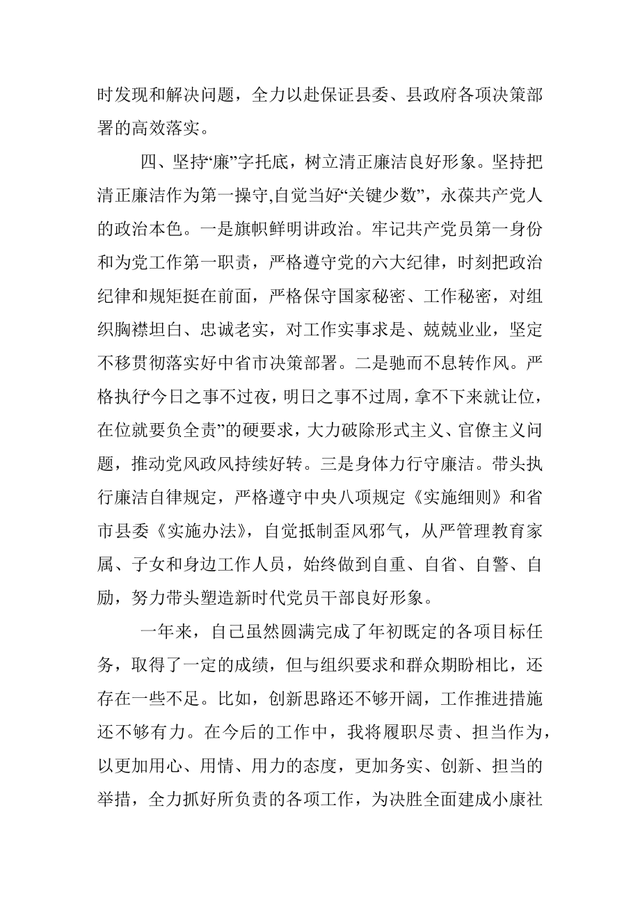 县政府党组成员2021年度述职述廉述效报告.docx_第3页