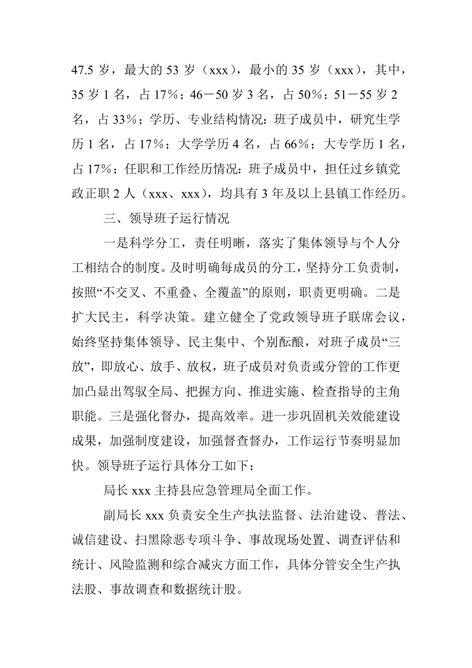 XX县应急管理局202x年领导班子分析研判报告.docx_第2页