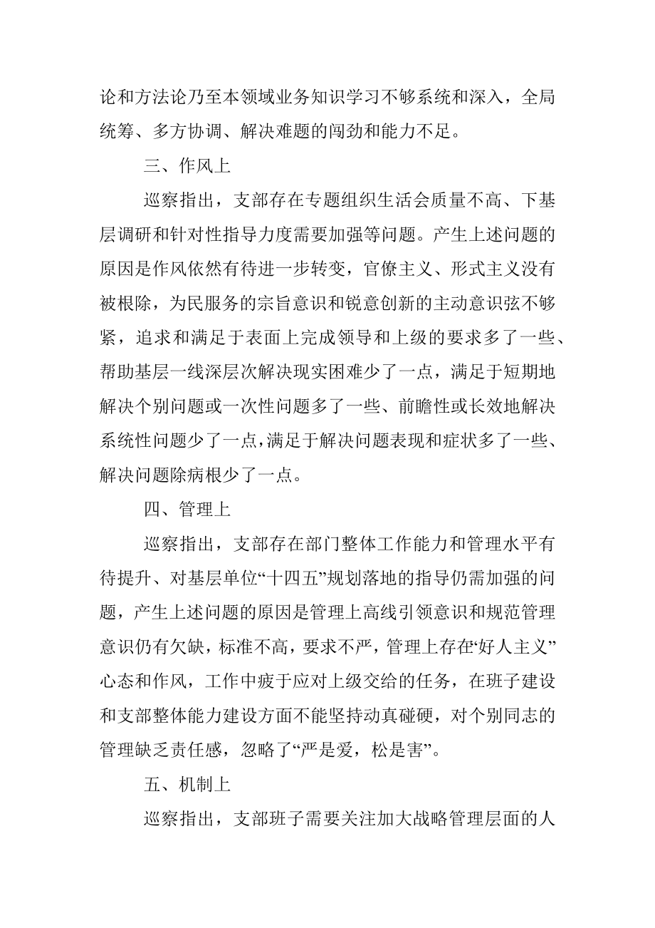 公司基层党支部巡察反馈问题原因分析报告.docx_第2页