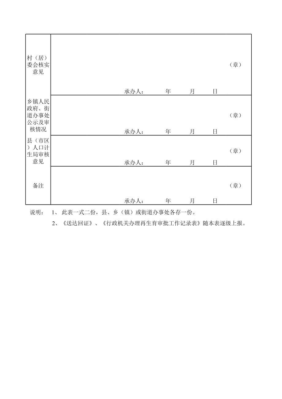 夫妻再生育申请审批表.xls_第2页