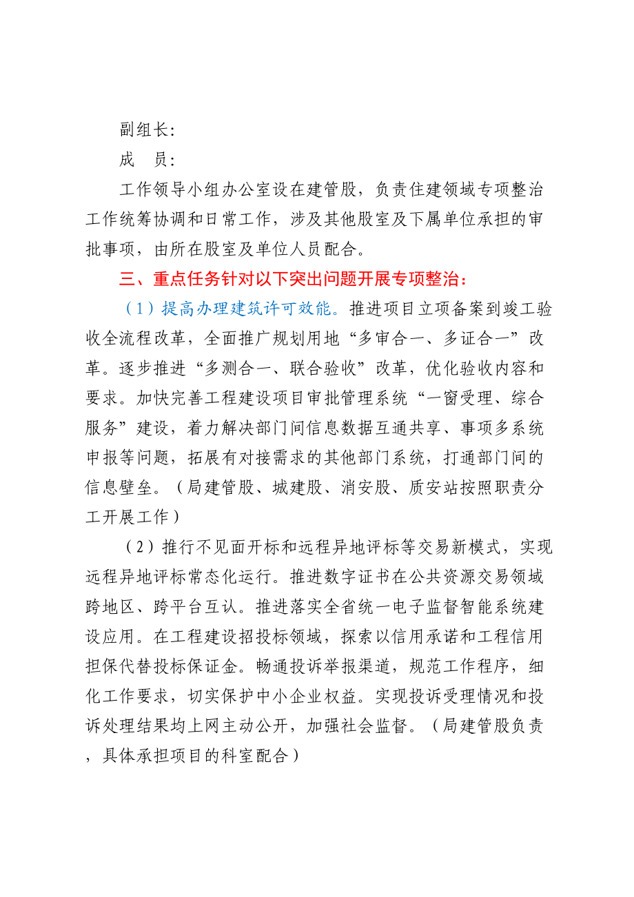 XX县住建系统营商环境领域问题专项整治工作方案 .docx_第2页