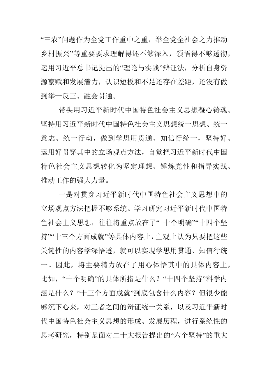 某市政府副市长民主生活会个人对照检查材料.docx_第3页