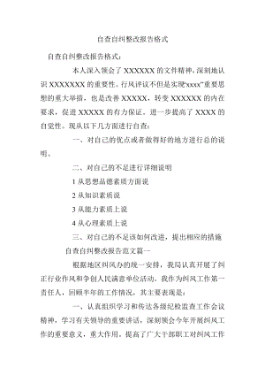 自查自纠整改报告格式.docx