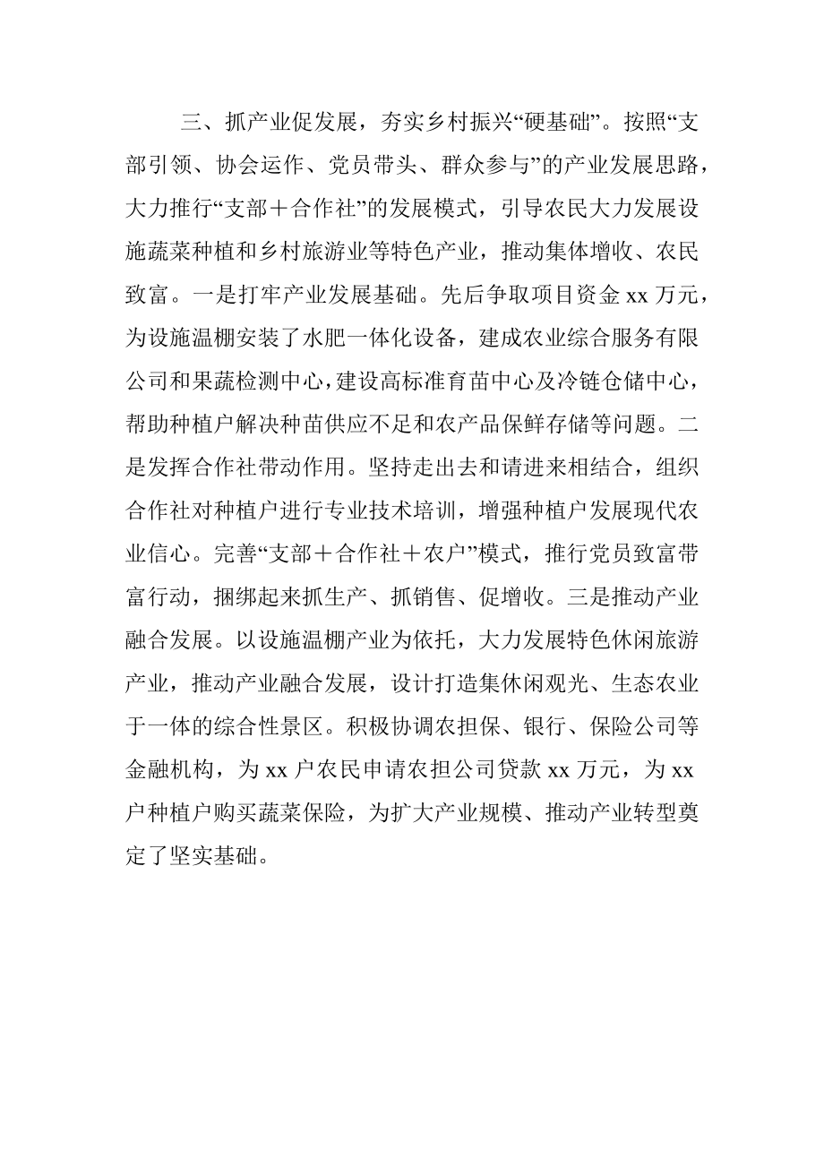 村党支部实施乡村振兴战略经验发言材料.docx_第3页