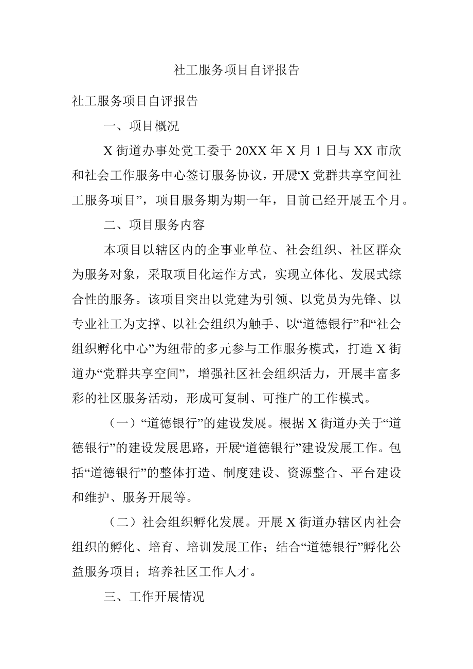 社工服务项目自评报告.docx_第1页