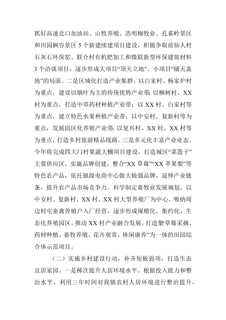 镇党委书记在全县乡村振兴座谈会发言材料.docx_第3页