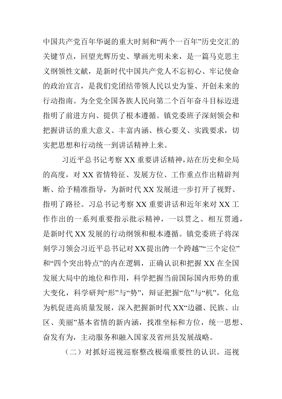 乡镇班子巡察整改专题民主生活会对照检查材料.docx_第3页