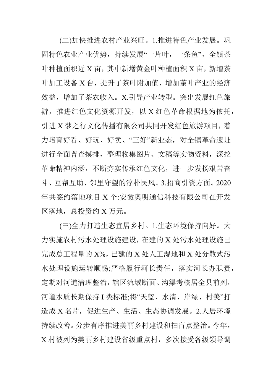 2020年实施乡村振兴战略自评报告（镇乡）.docx_第2页