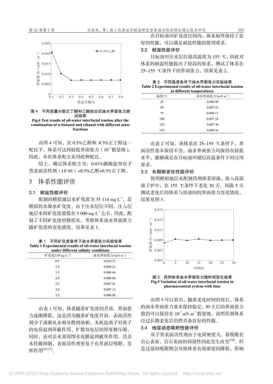 海上低渗油田耐温耐盐型表面活性剂降压增注技术研究_刘成林.pdf_第3页